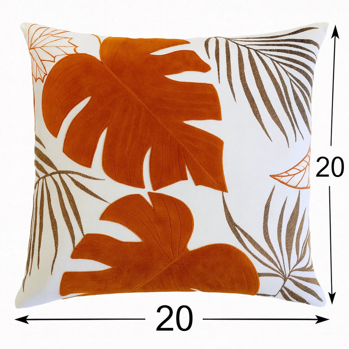 Autumn Leaf Accent Pillow | 20X20 Inches | Hidden Zipper | Optional Insert