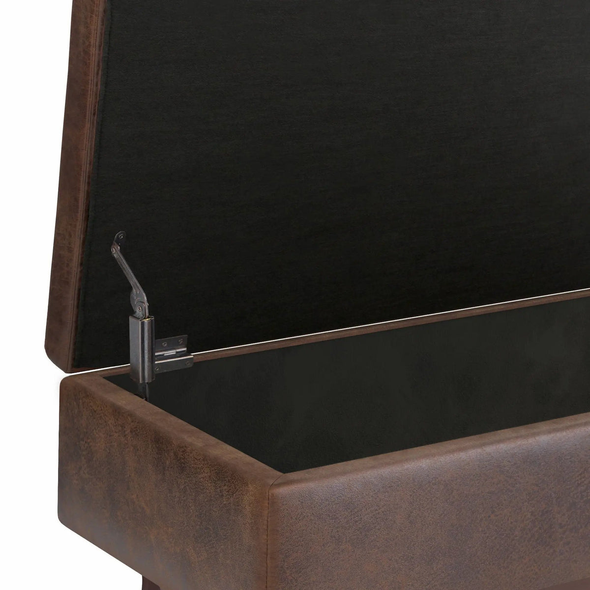 Storage Ottoman | Rectangular Design | Solid Wood Frame | Lift Top