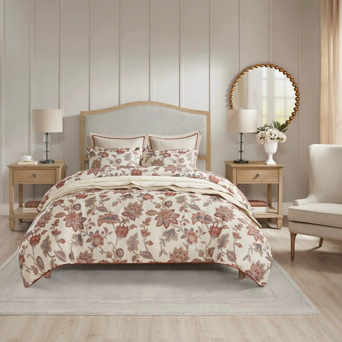 Victoria Bedside Table | Aged Brown Oak Finish | Drawer And Open Shelf | Wire Brush Detail