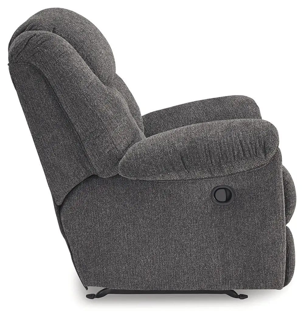 Foreside Rocker Recliner Rocker Chair | 41 x 43 x 44 in | Fabric & Metal | Charcoal