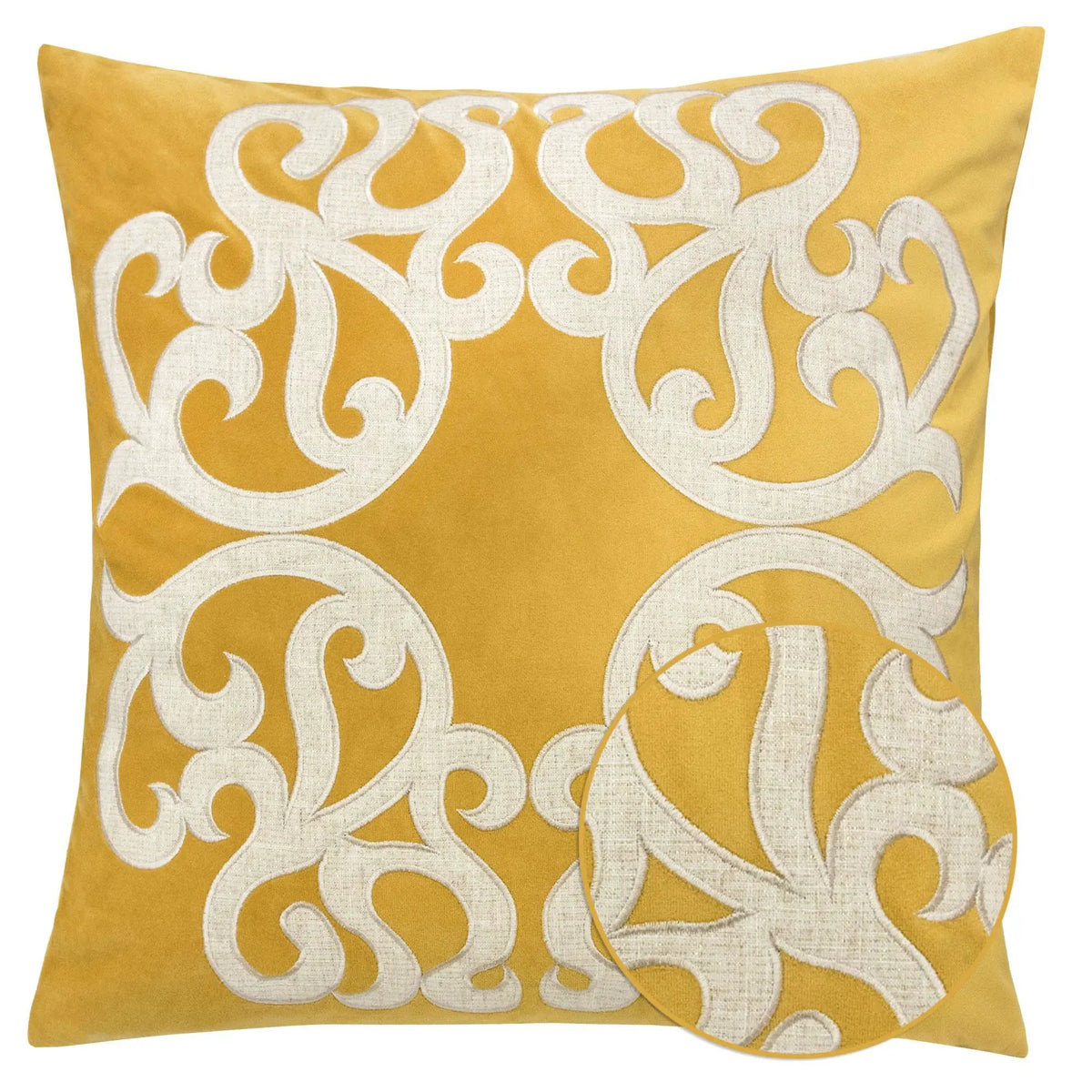 Pillow Cover | Vintage Vine Pattern | Hidden Zipper | Matching Back