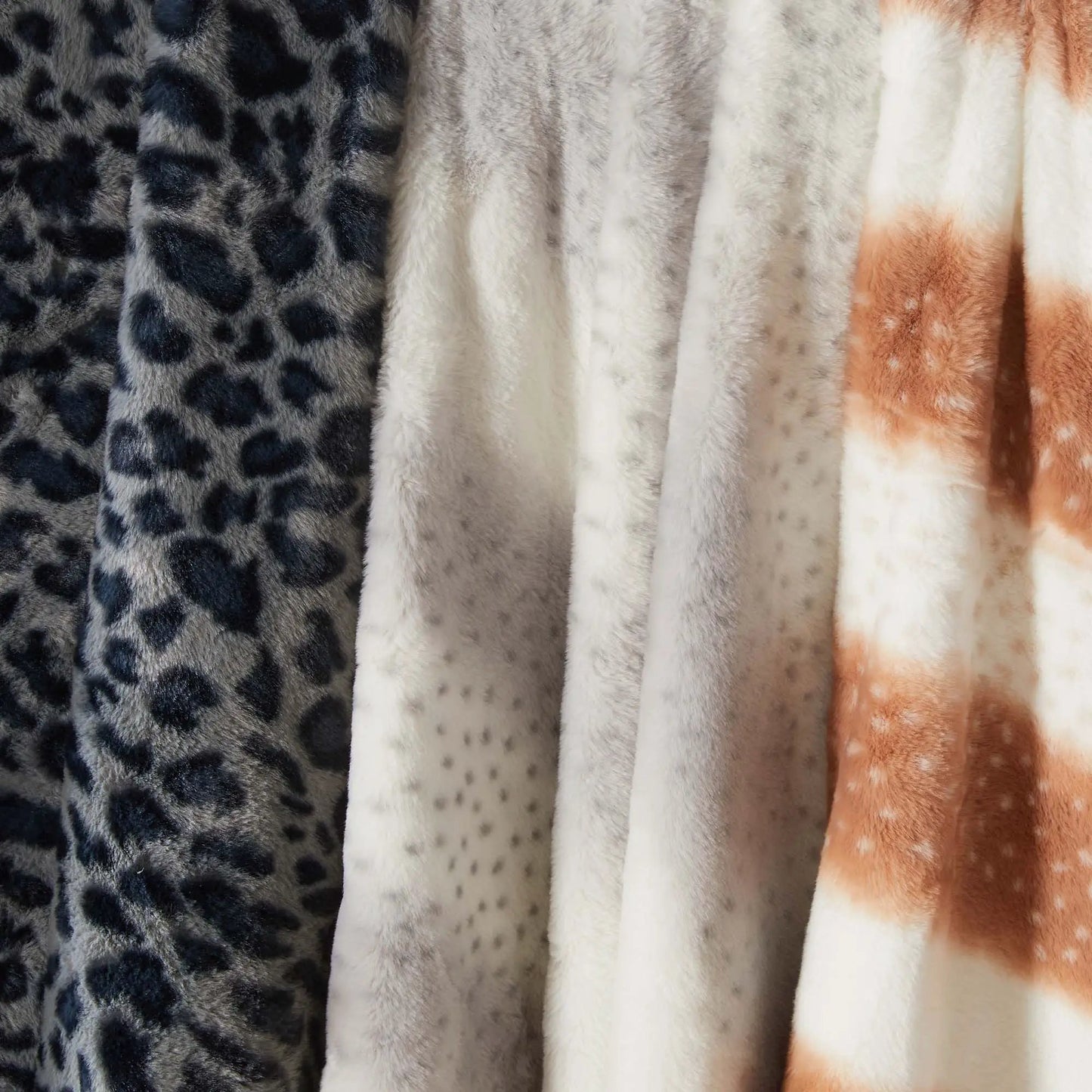 Faux Fur Printed Throw Blanket - Aaliyah Collection from PriceLows™