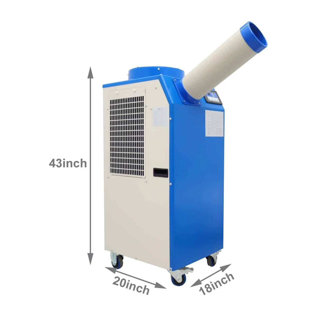 Heavy-Duty 220V Portable 11K BTU Outdoor Industrial Spot Cooler Air Conditioner | 220 Volt | Outdoor Living Use | Outdoor Living