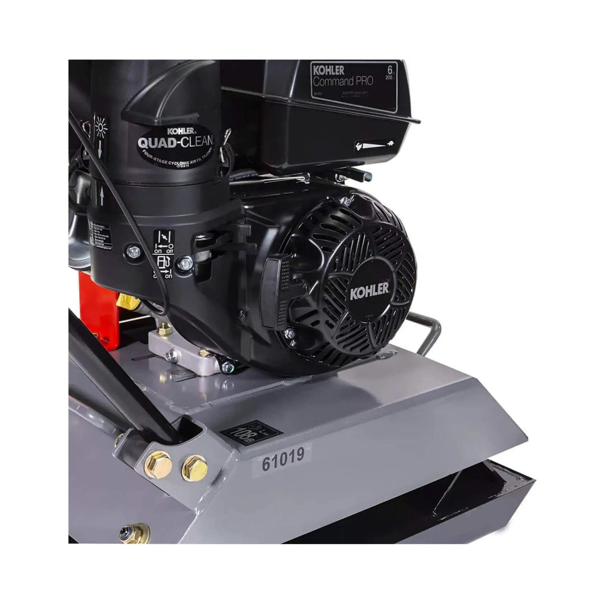 Heavy Duty 6HP Industrial Gas Powered Quad Clean Vibratory Plate Dirt Soil Road | 6 HP | Walk-Behind Compactor | Home