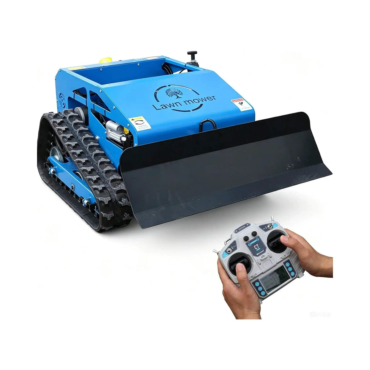 Heavy-Duty 9HP Remote-Controlled Track Gas Lawn Mower With Snow Plow | 9 HP | Robotic Mower | Home