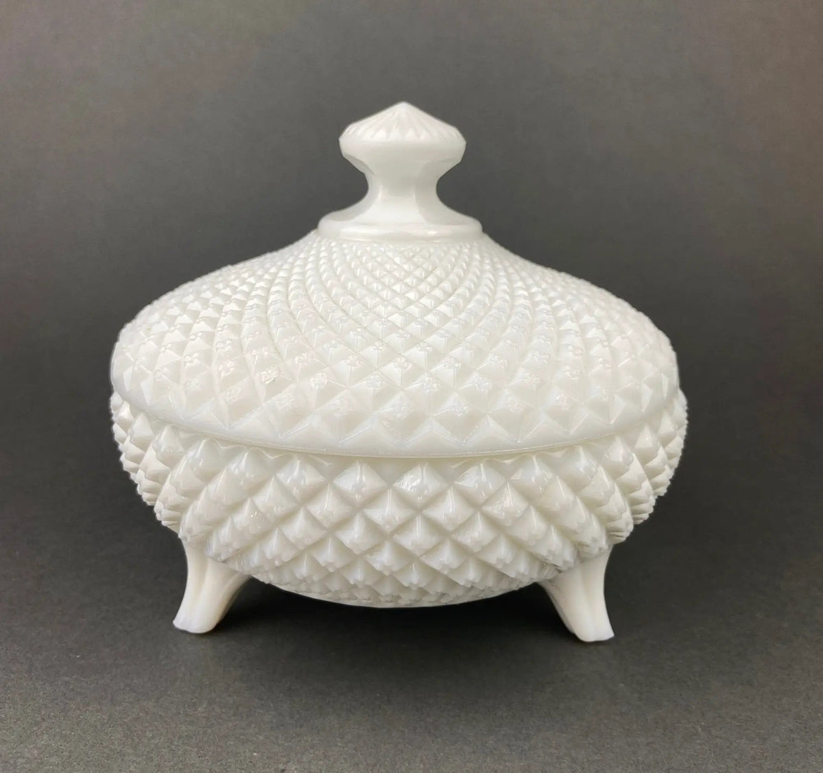 Milk Glass Salt And Pepper Shakers | Grape Vine Motif | 5 Inch Height