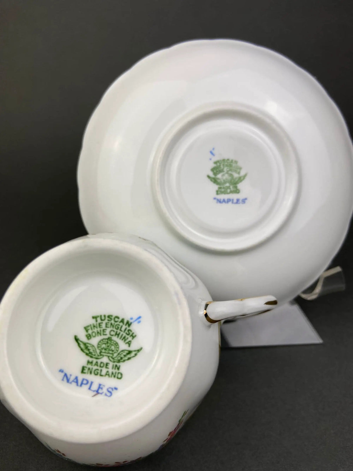 Tea Cup And Saucer | Fine English Bone China | 8 Oz | Vintage Pattern