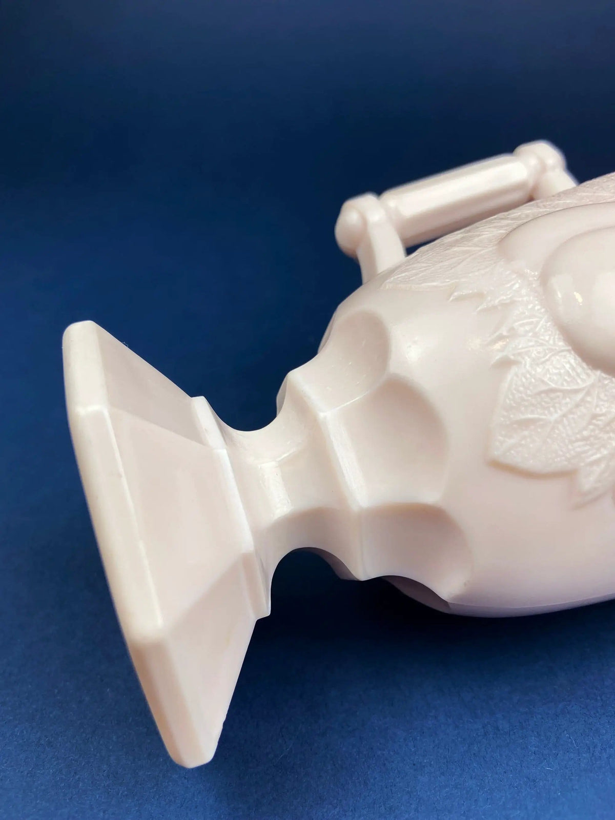 Pink Milk Glass Footed Creamer with Pear Motif | Collectible Tableware | Collectible Vintage | Collectors & Hosts