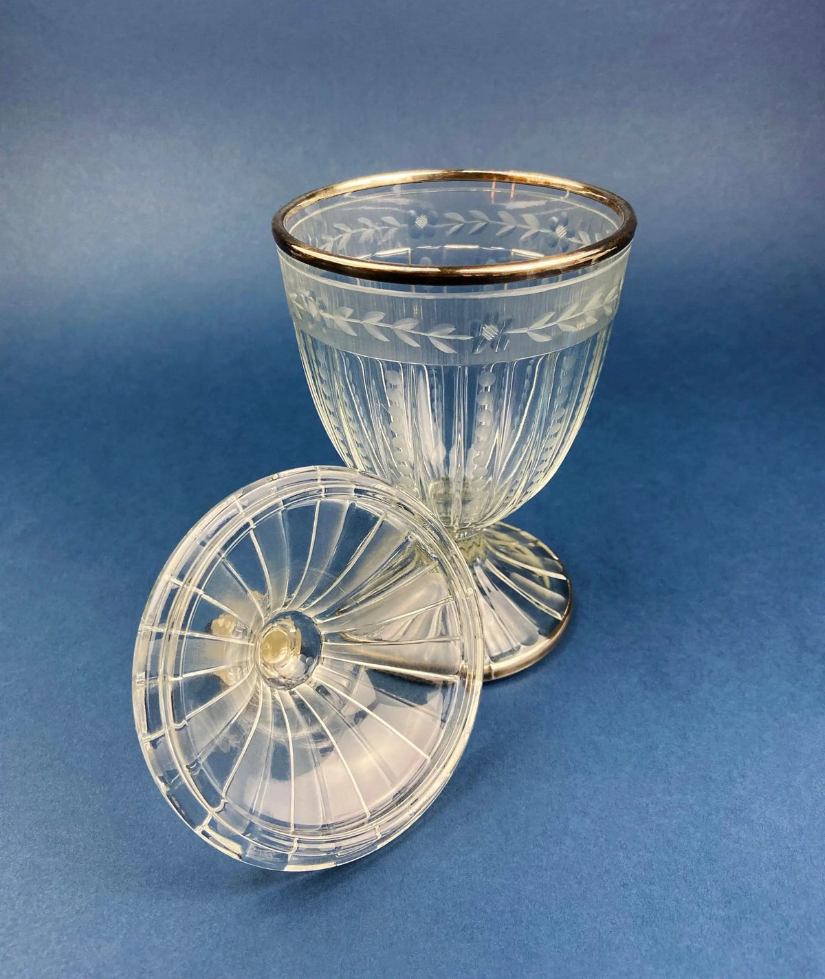 Large Lidded Apothecary with Eggs and Feathers | Alternative Spring/Easter Decor | Footed, Glass Storage Jar | Collectors & Hosts
