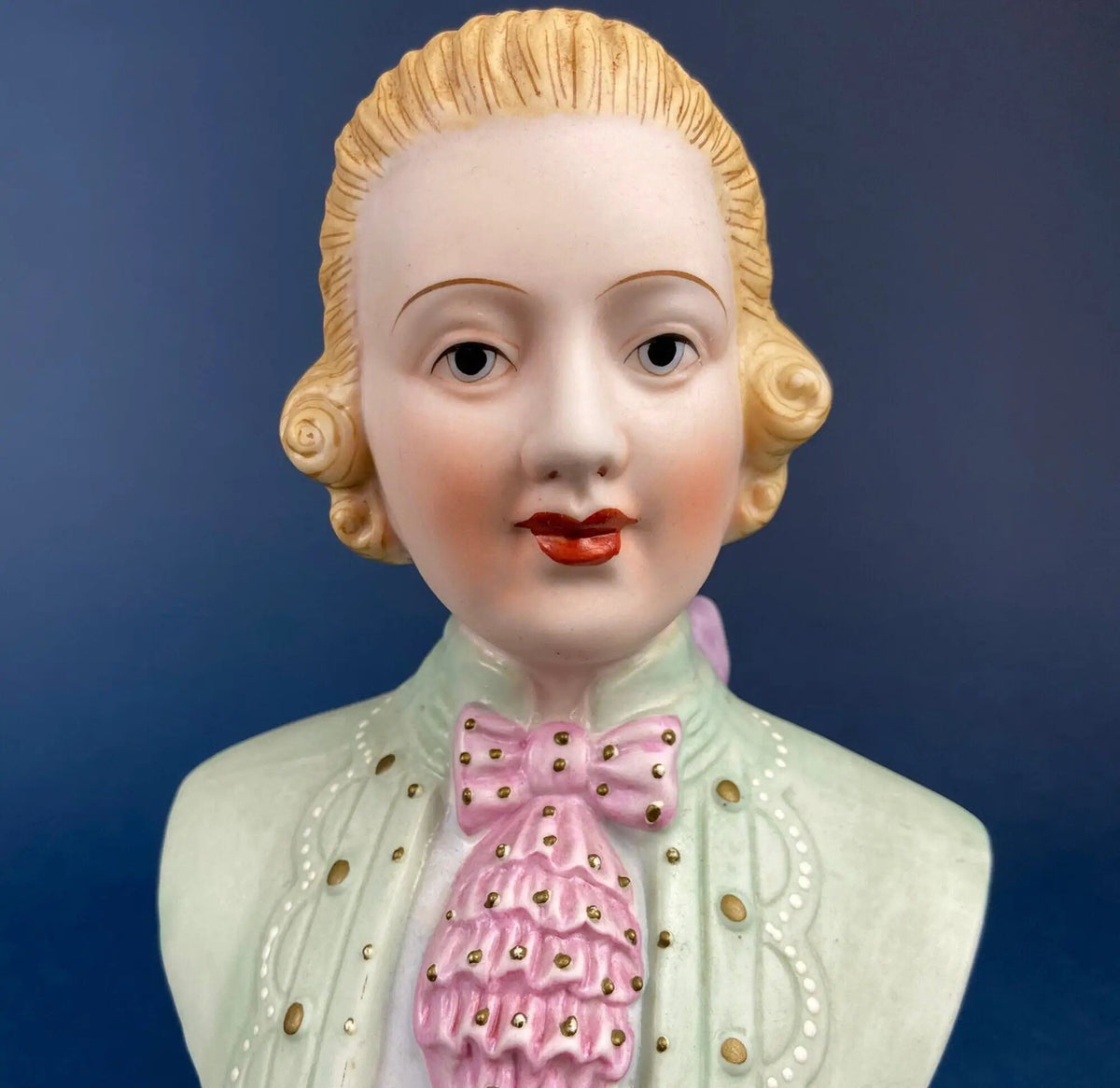 Victorian Children Porcelain Busts | Satin Finish | Set Of Two | 9 Inch