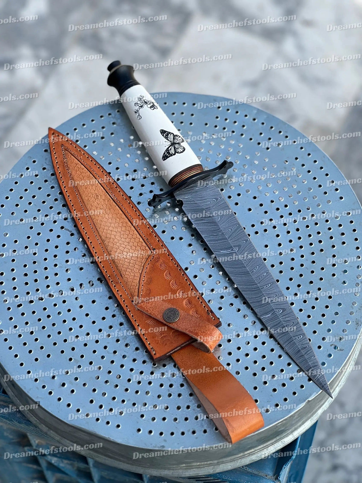Custom handmade Damascus steel dagger knife | Damascus Steel | Hunting & Survival Knife | Home