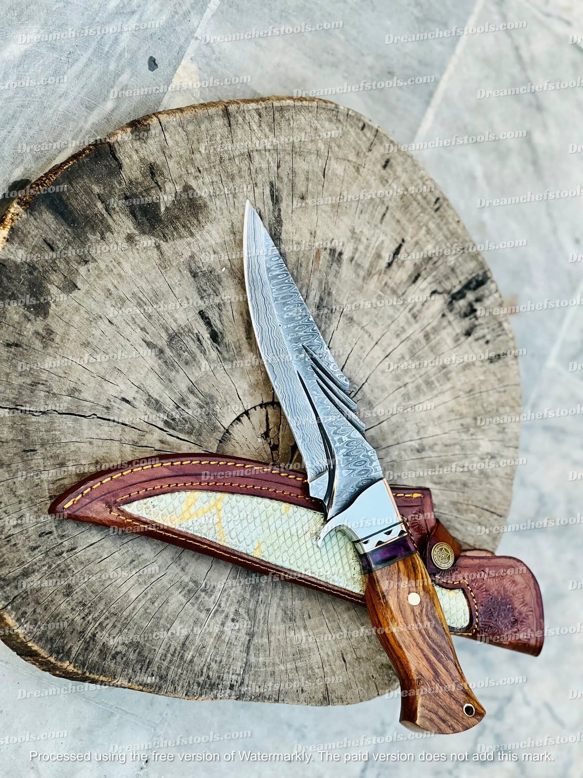 Custom handmade Damascus steel hunting knife (Style 2) | Damascus Steel | Hunting & Survival Knife | Home