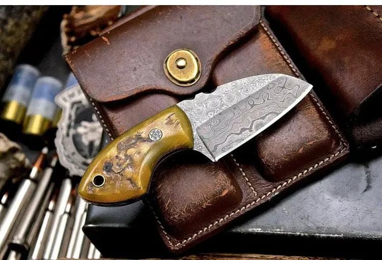 Custom handmade Damascus steel skinning knife (Style 5) | Damascus Steel | Hunting & Survival Knife | Home