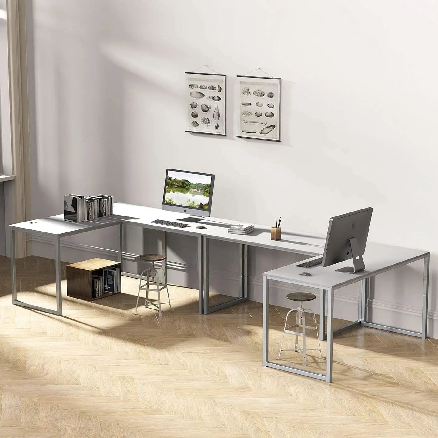 Mission Style 48 Inch White Computer Desk Home Office from PriceLows™