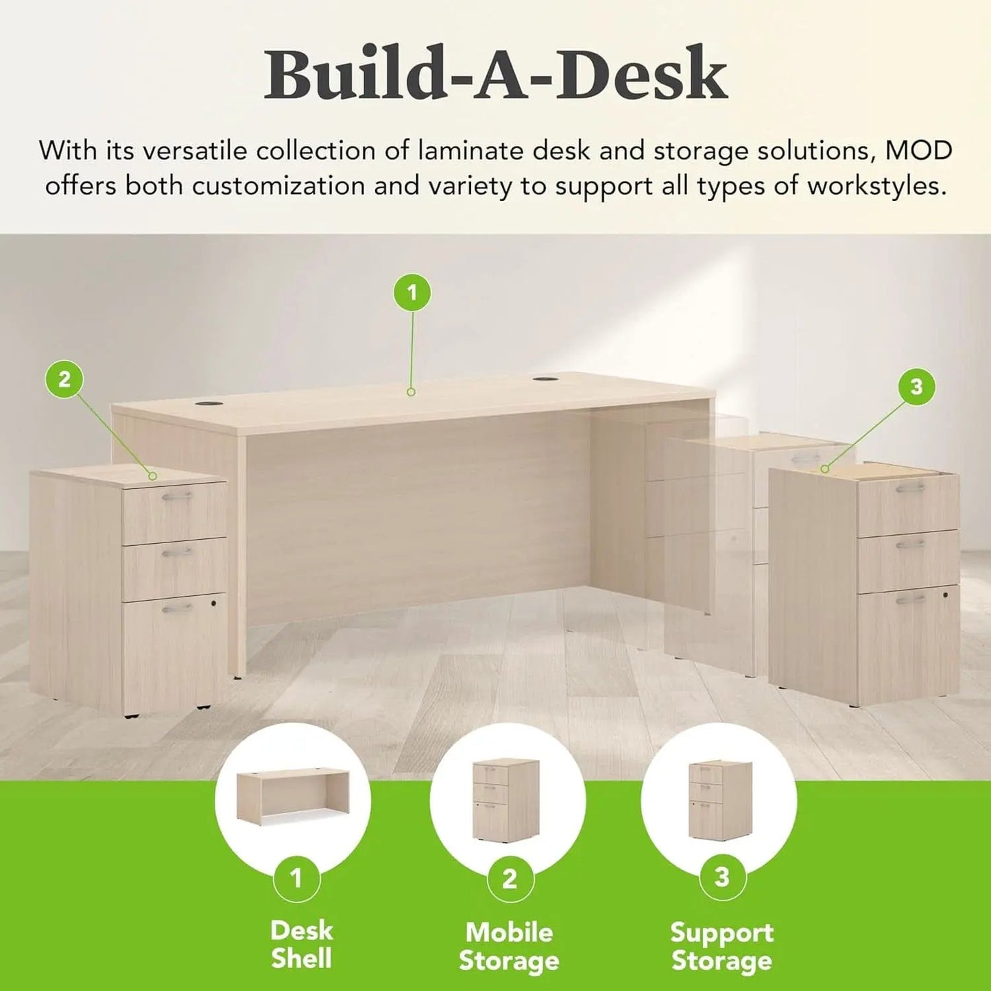 Executive Desk 72 Inch Wide With Cord Management System from PriceLows™