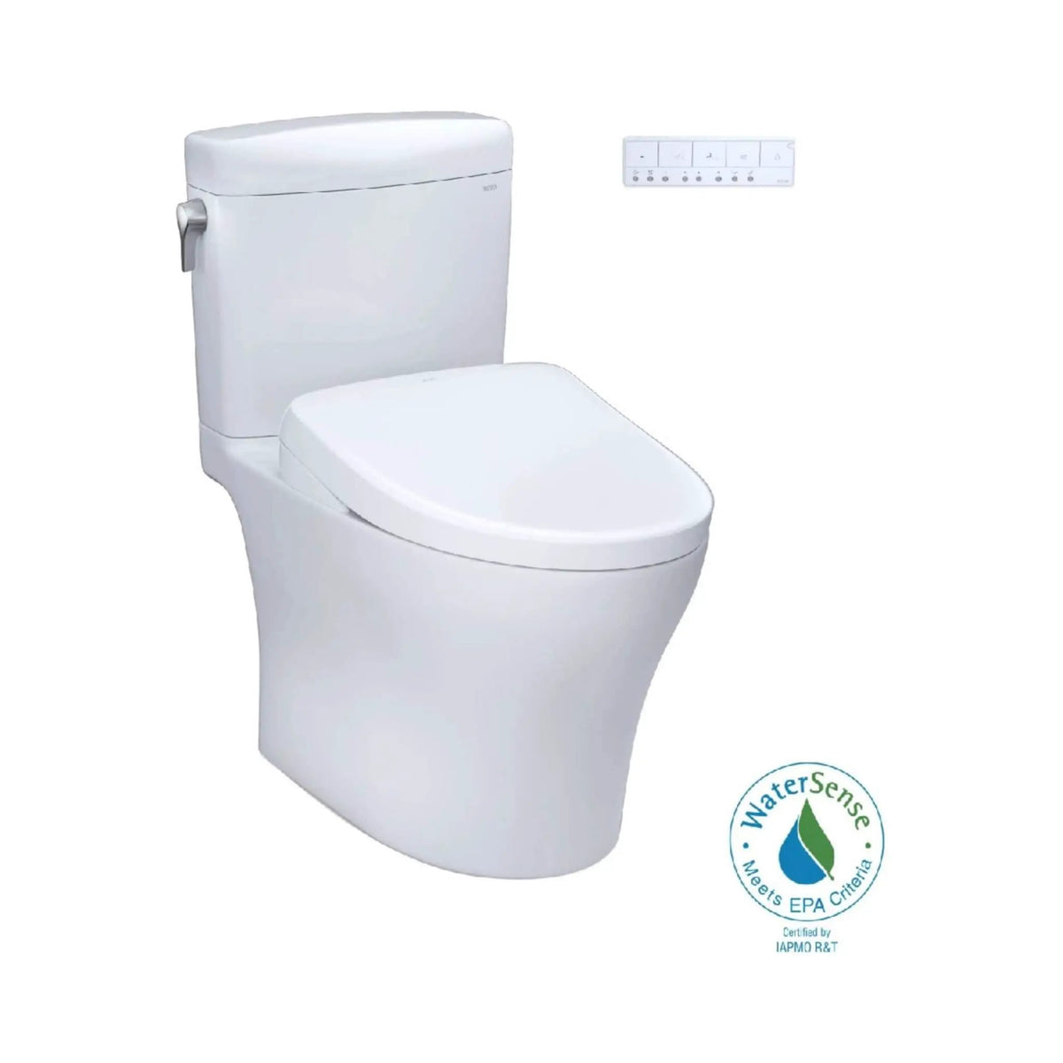 TOTO Aquia IV Cube Toilet | 1.28 And 0.9 GPF Dynamax Tornado Flush | WASHLET S7A Bidet Seat | EWater+
