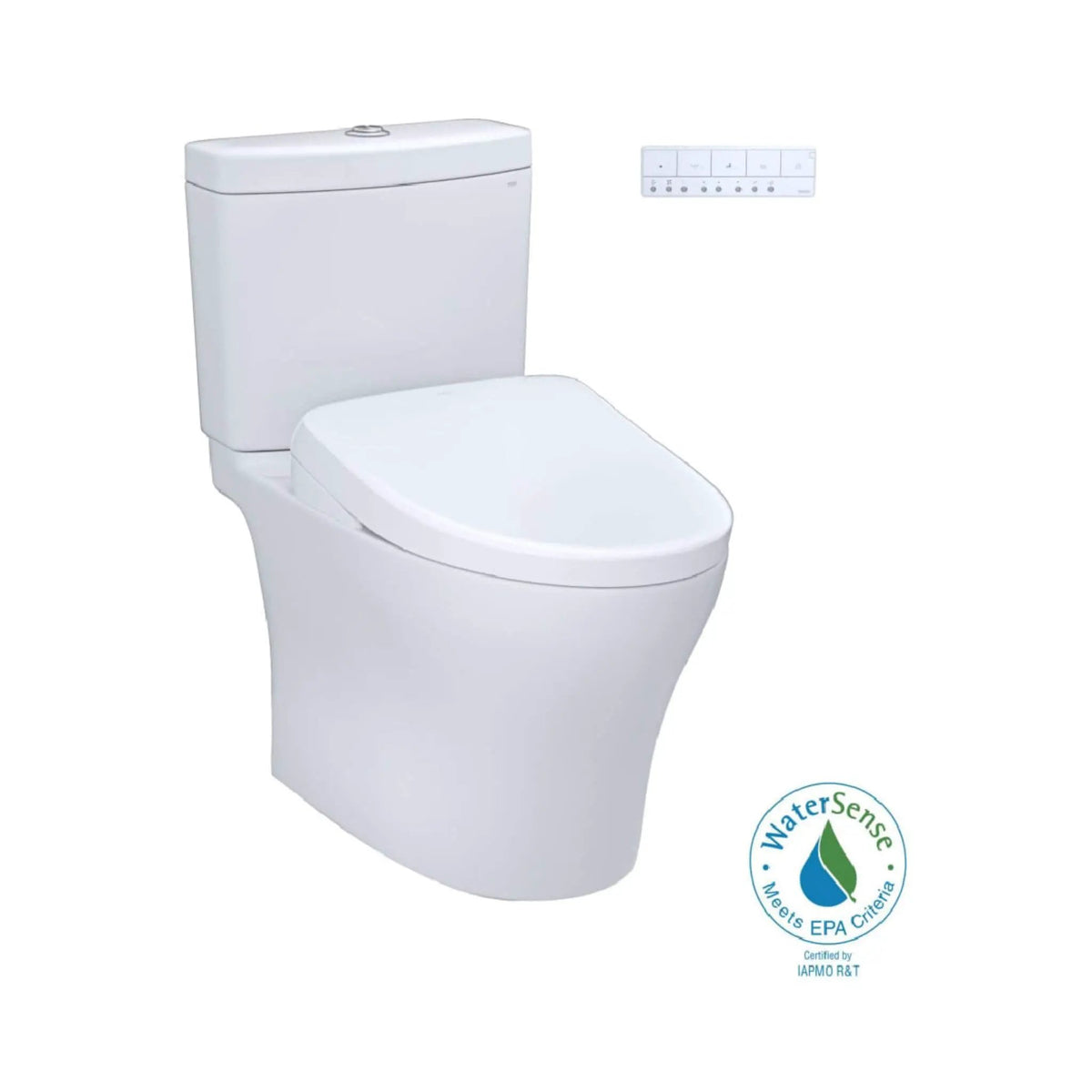 TOTO Aquia IV Dual Flush Toilet | Elongated Chair Height | WASHLET S7A Bidet Seat | 4-User Memory Remote