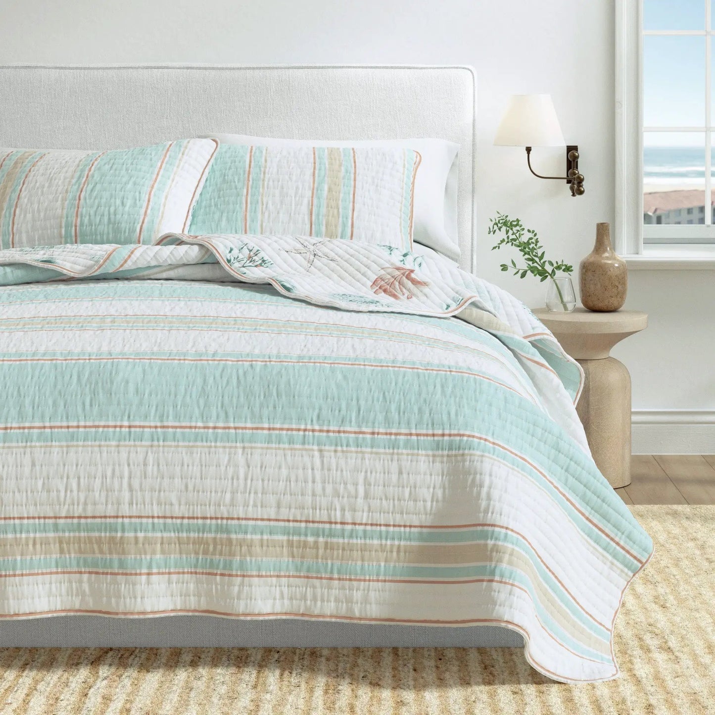 Coastal Printed Cotton Quilt Set - St. Augustine Collection from PriceLows™