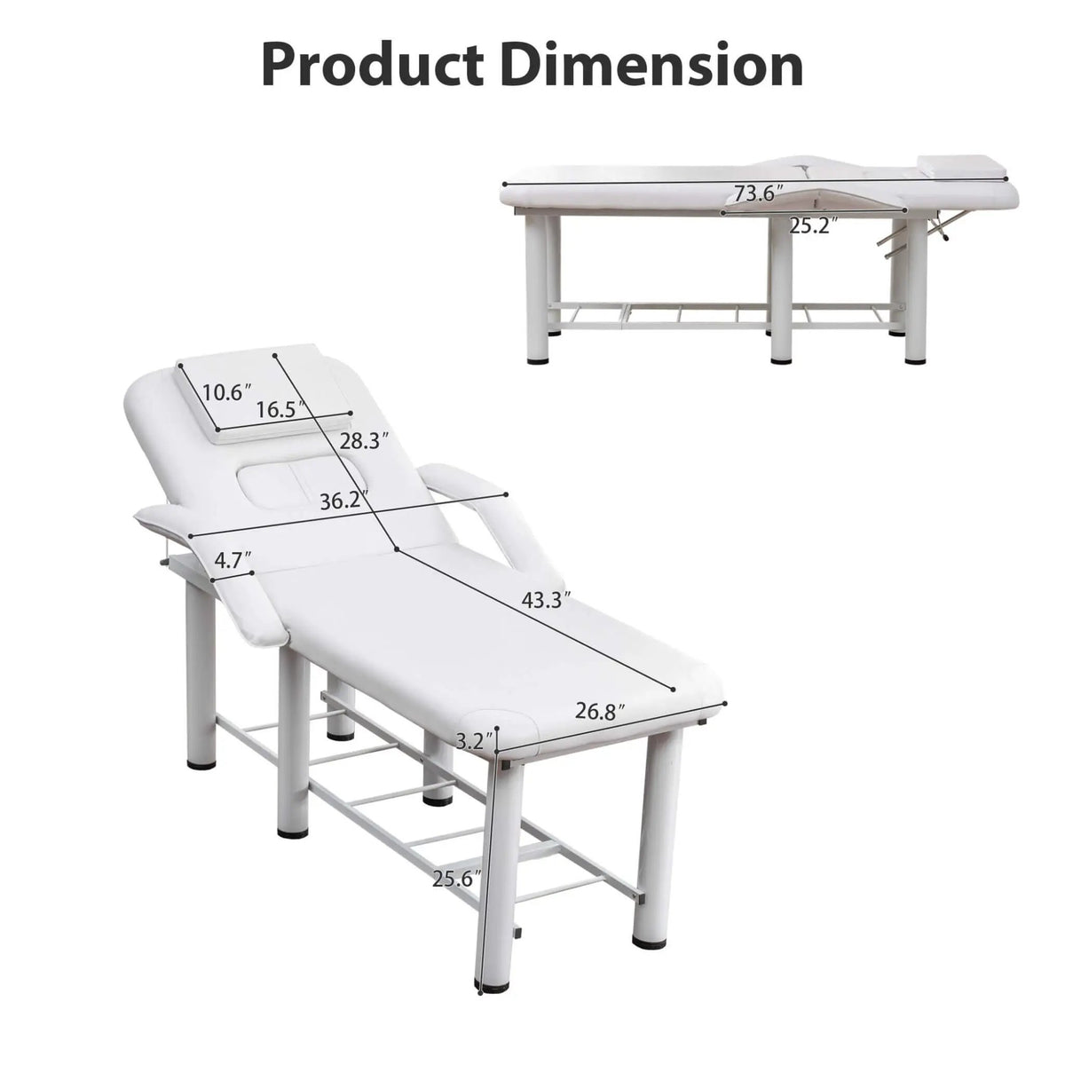 Professional Adjustable Beauty Bed | Underbed Storage | Removable Cushions | Spa And Salon Use