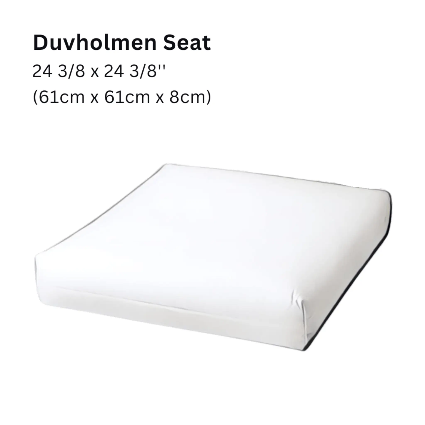 Beige Stripe Outdoor Seat Cushion Covers – 2 Pack – Compatible with IKEA Duvholmen from PriceLows™