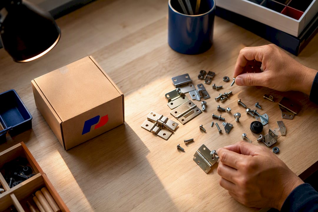 Home repair parts arranged for comparison