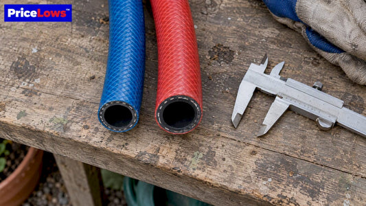 Two garden hose bores compared side by side