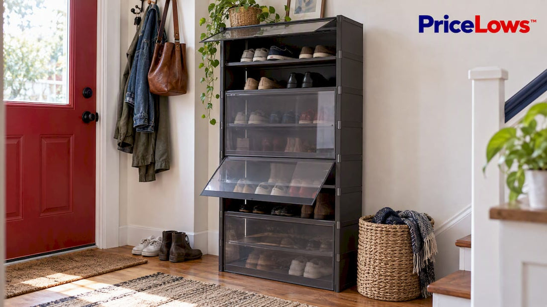 Dustproof shoe storage cabinet in entryway