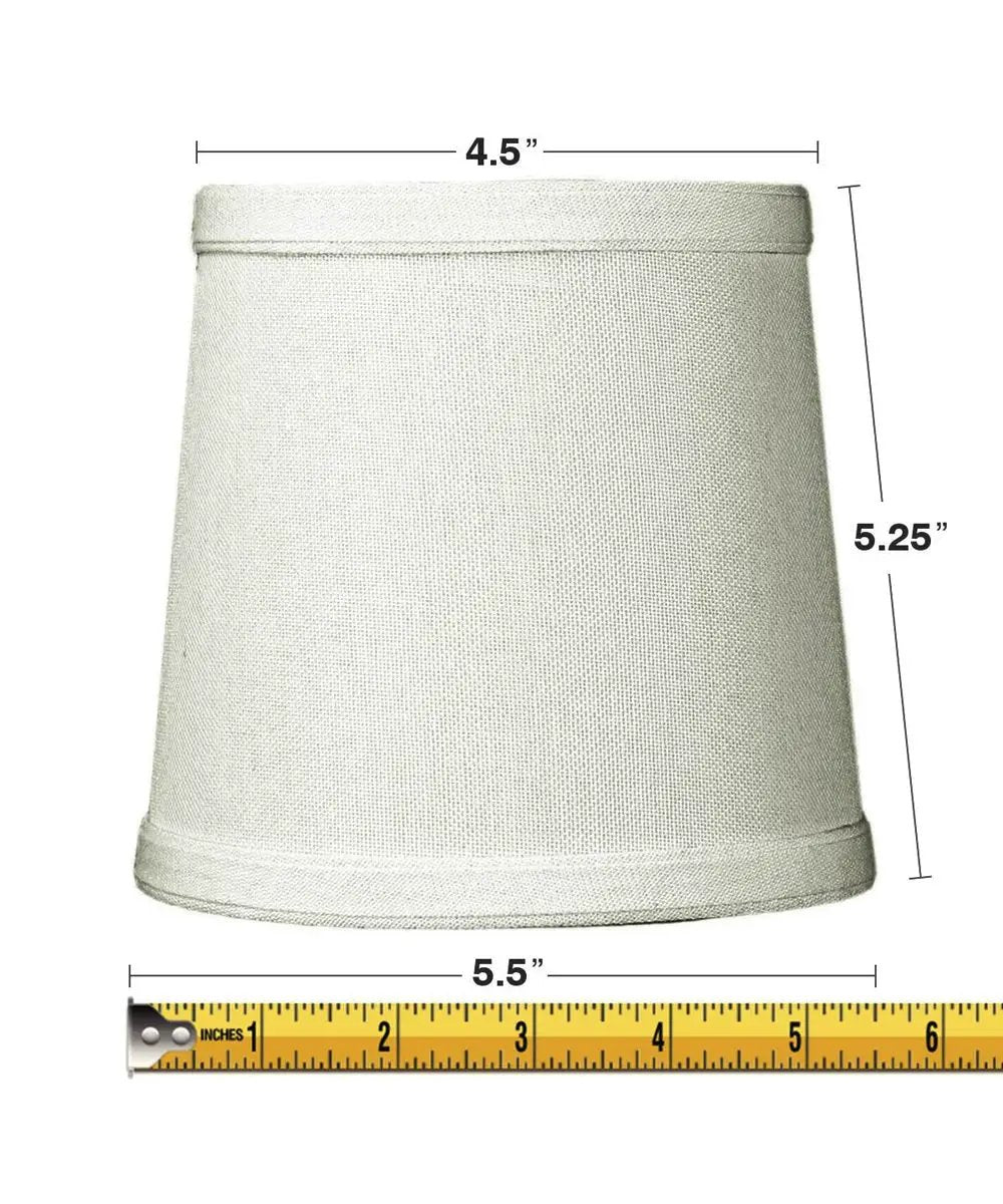 Clip On Drum Lamp Shades | 6 By 5 Inch | Light Oatmeal Linen | Set Of 6