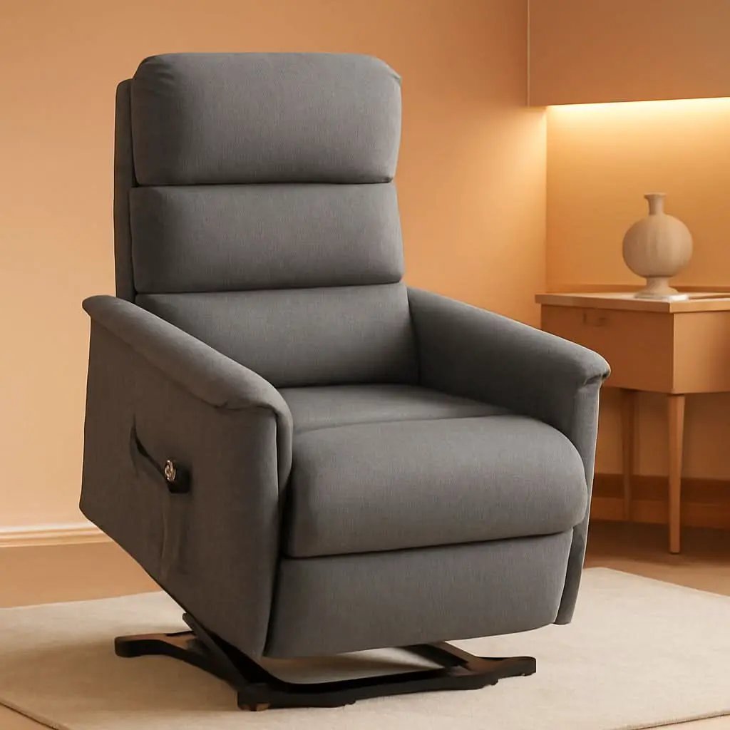 Power Lift Recliner Chair Gray With Remote Control from PriceLows™