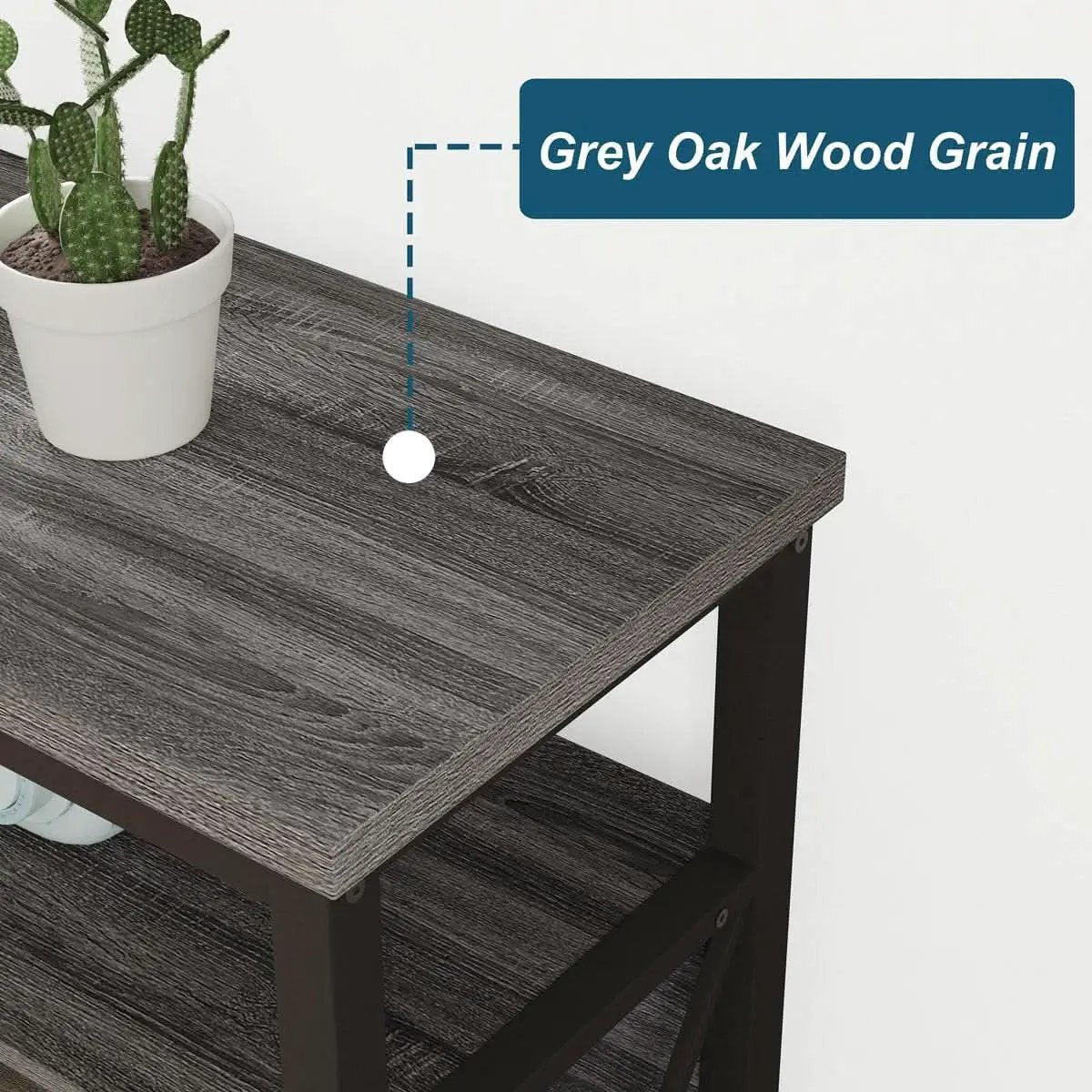Tall TV Stand for 65 Inch TV With Storage Cabinet Grey Oak from PriceLows™
