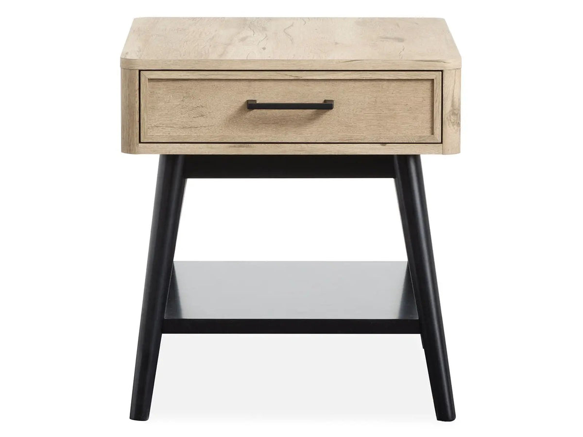 Fletcher Rectangular End Table | Driftwood Finish | Paper Veneer | Relaxed Modern Style