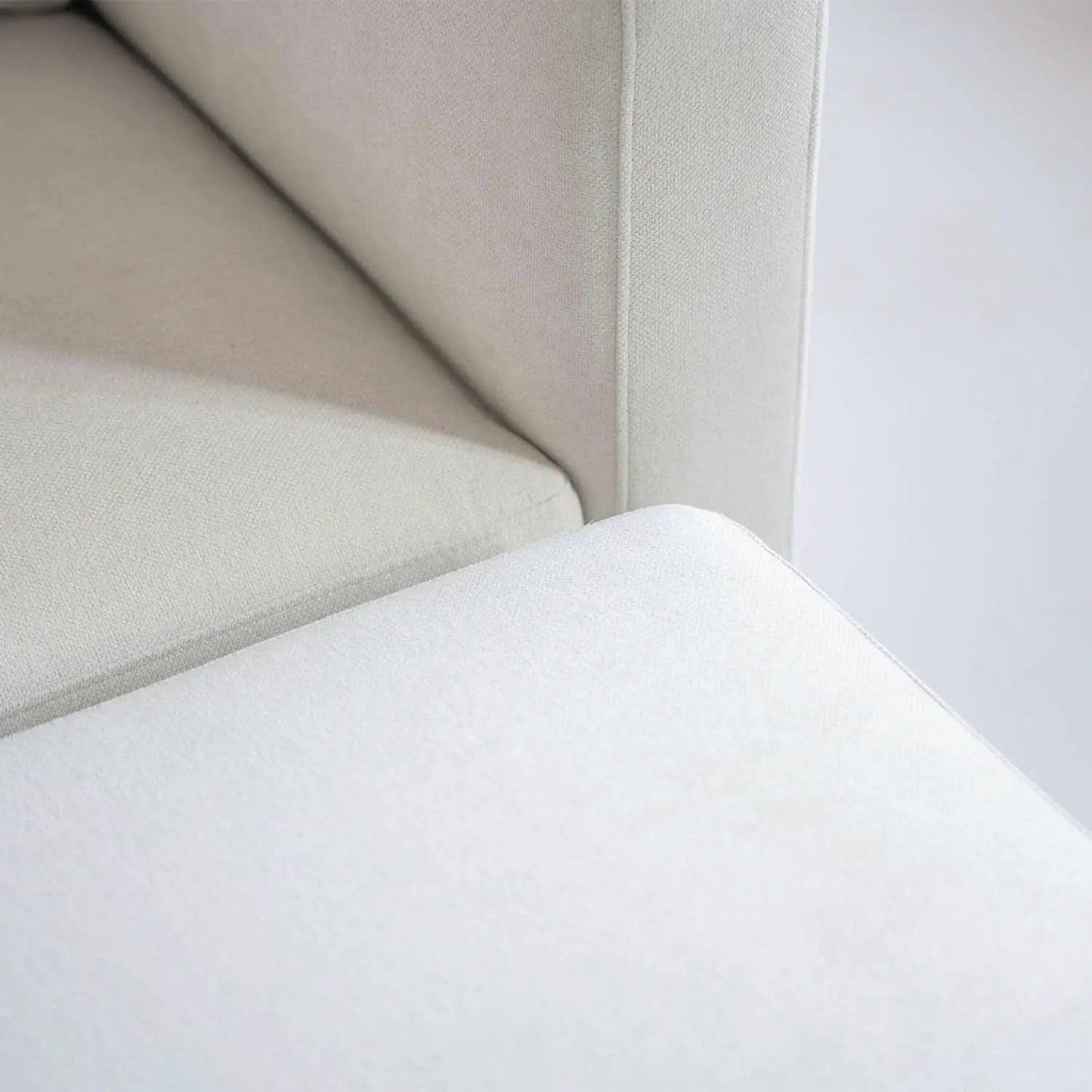 L Shaped Convertible Modular Sectional Sofa Cream Chaise from PriceLows™