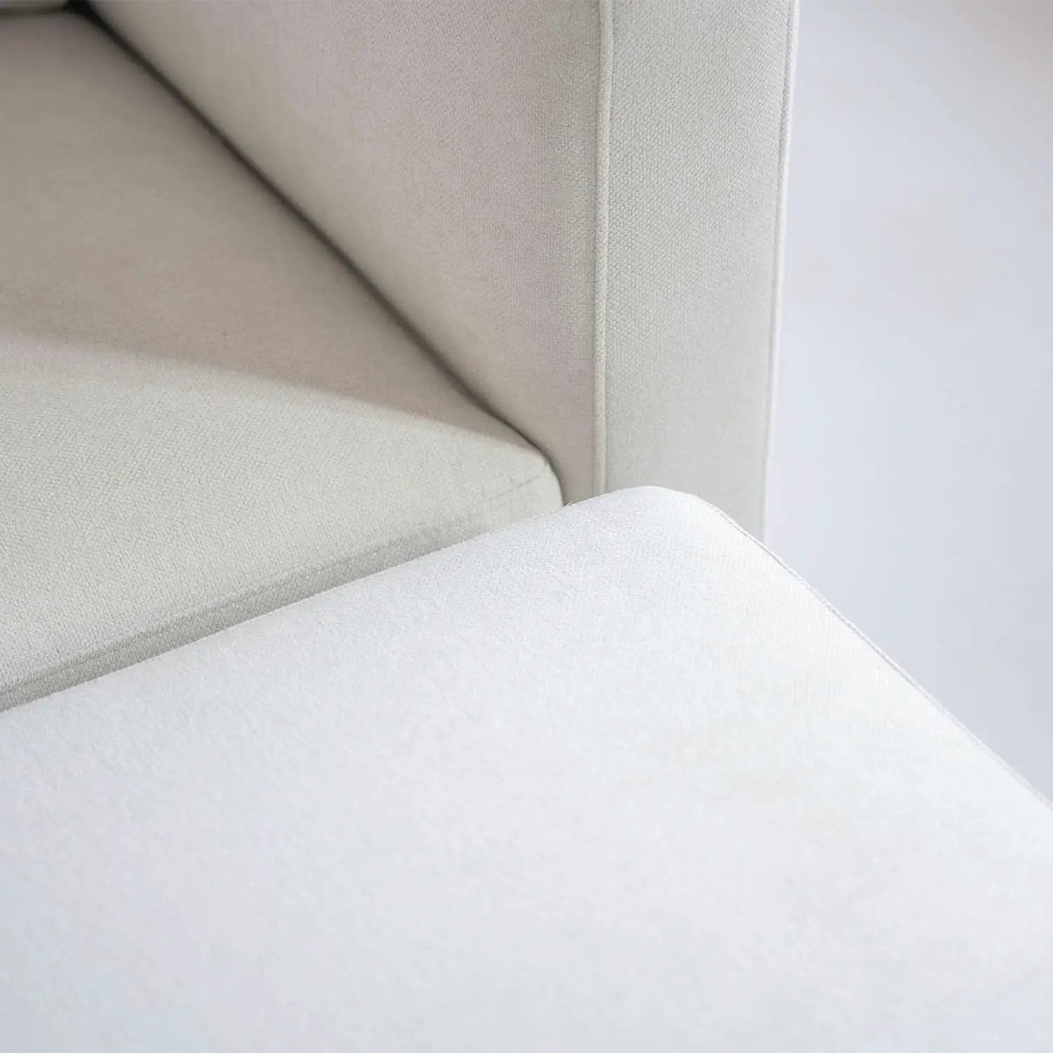 L Shaped Convertible Modular Sectional Sofa Cream Chaise from PriceLows™