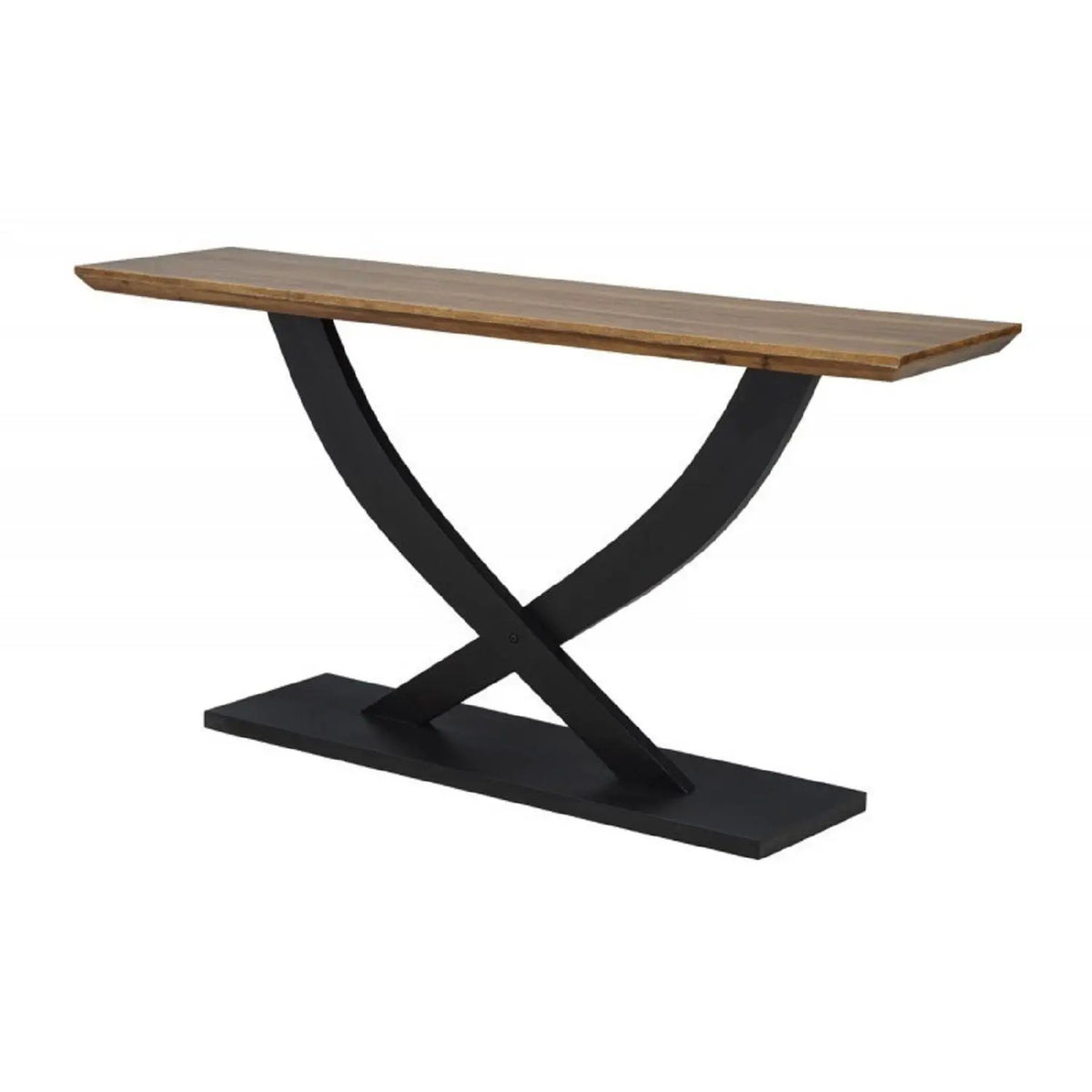 Entryway Console Table | Acacia Wood | Cross Legs | Natural Espresso