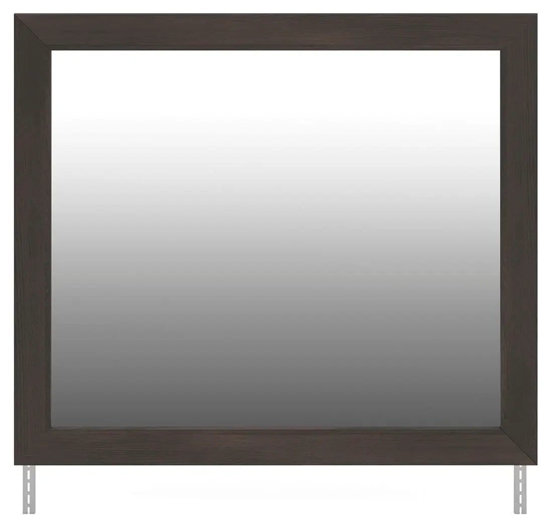 Shaehartin Bedroom Mirror | 42.36 x 1.3 x 36.38 in | Engineered Wood & Mdf | Dark Brown