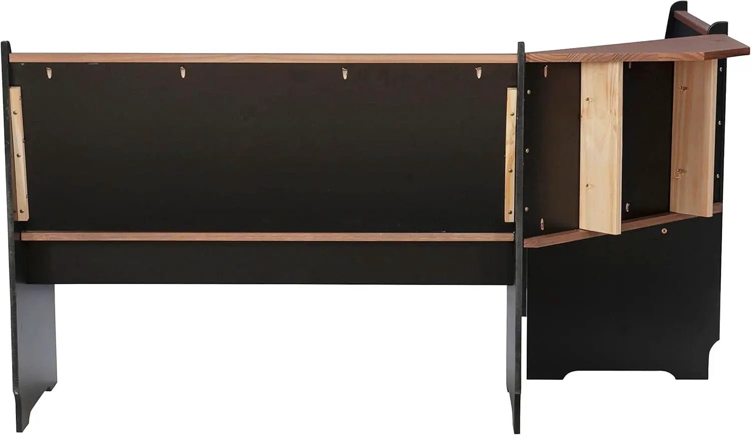 Black Pecan Five Seat Dining Set With Storage Benches from PriceLows™