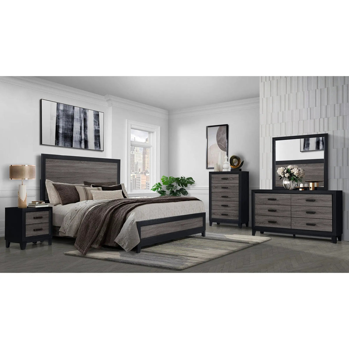 Soluto Bed | Two-Tone Color Scheme | Solid Wood And LVL | 79.3 Inch Length