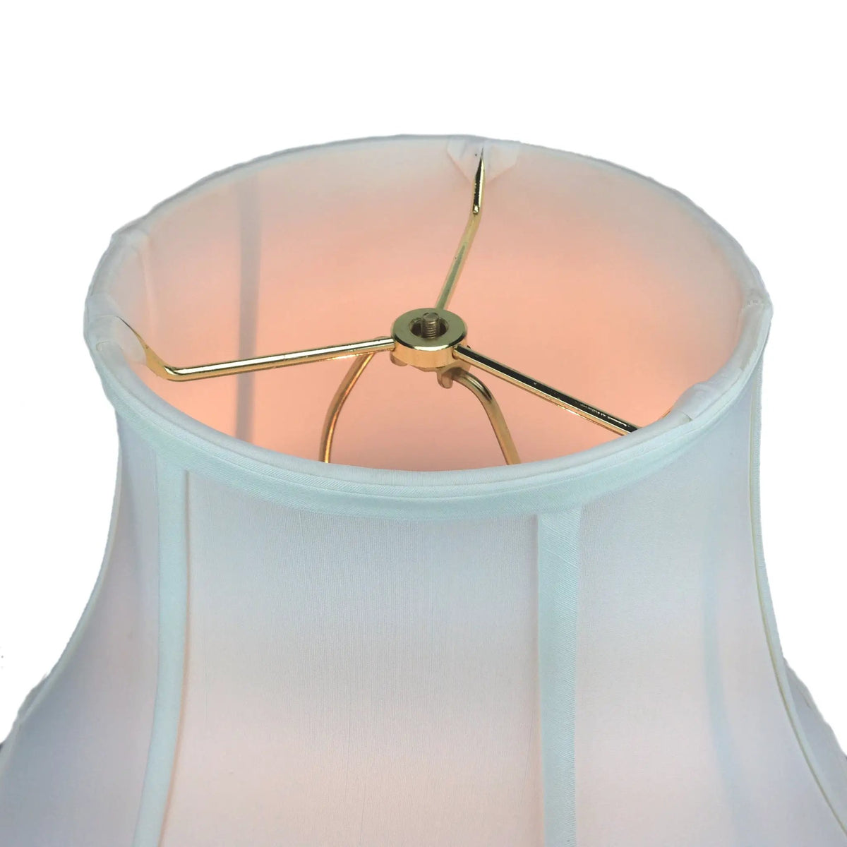 Lamp Shade | Bell Shape Shantung | Pure White | 16 By 12 Inches