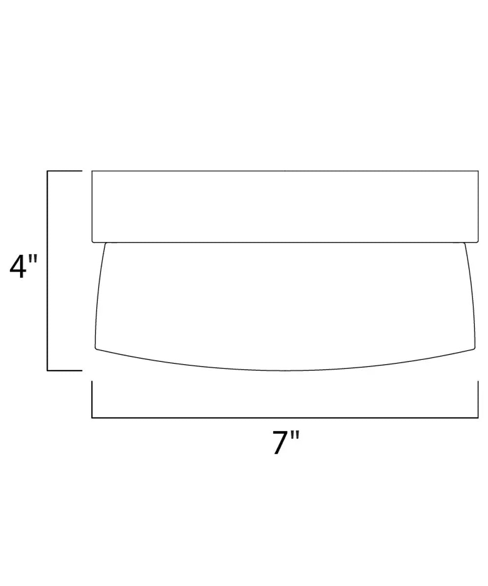 LED Flush Mount | 7 Inch Wide | 1 Light | Satin Silver Finish