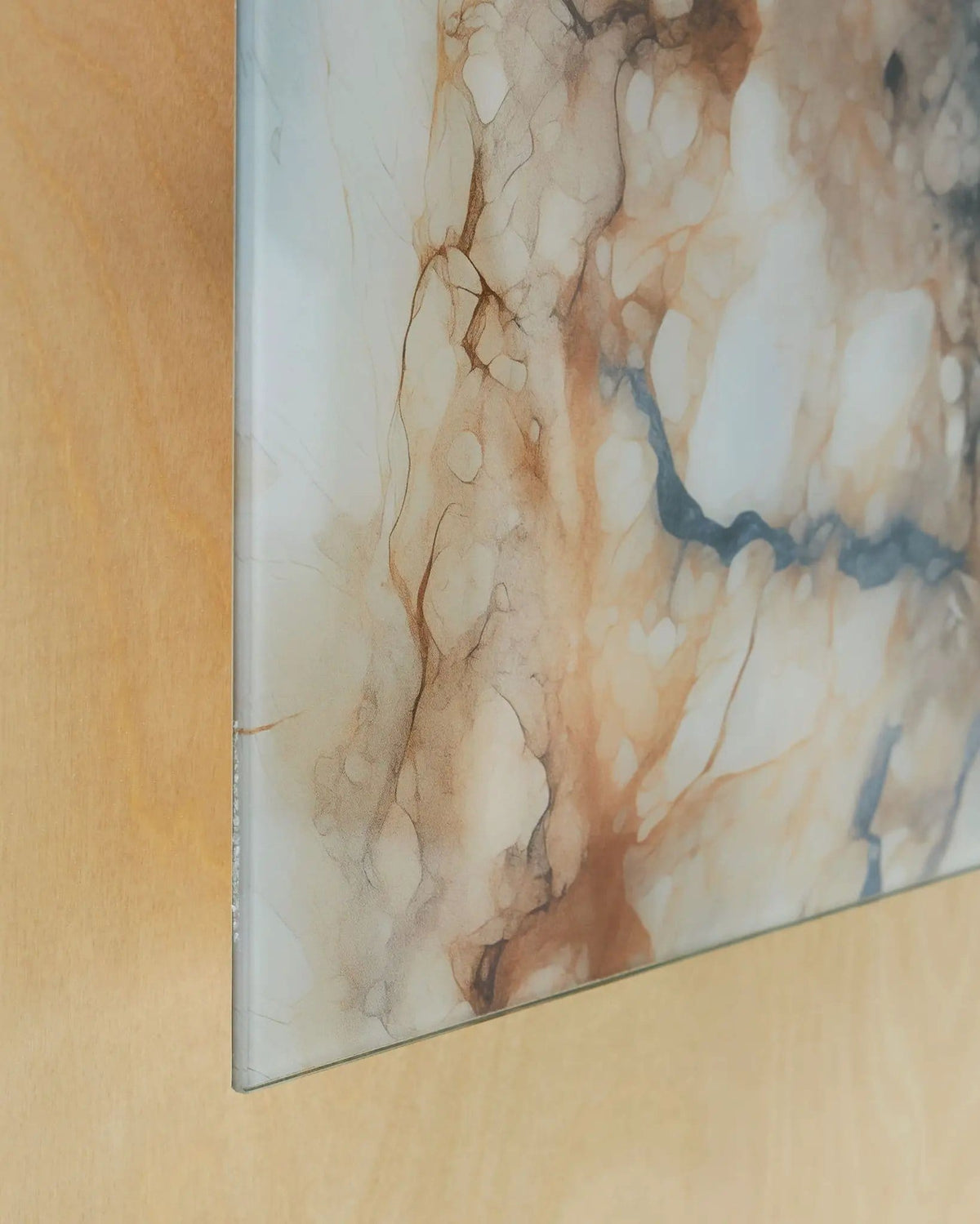 Teague Wall Clock | 2 Pieces | Marble & Glass | Home
