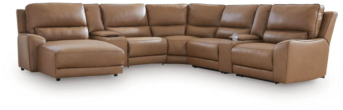 DeepWakes Power Reclining Sectional | Chaise Included | Ultra-Stylish Design | 130 Inch Length