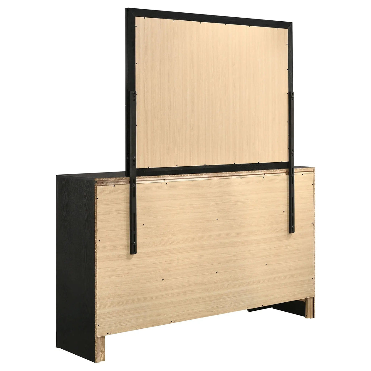 Miranda 7-drawer Dresser with Mirror | 63 x 16.5 x 75.25 in | 7-Drawer | Black