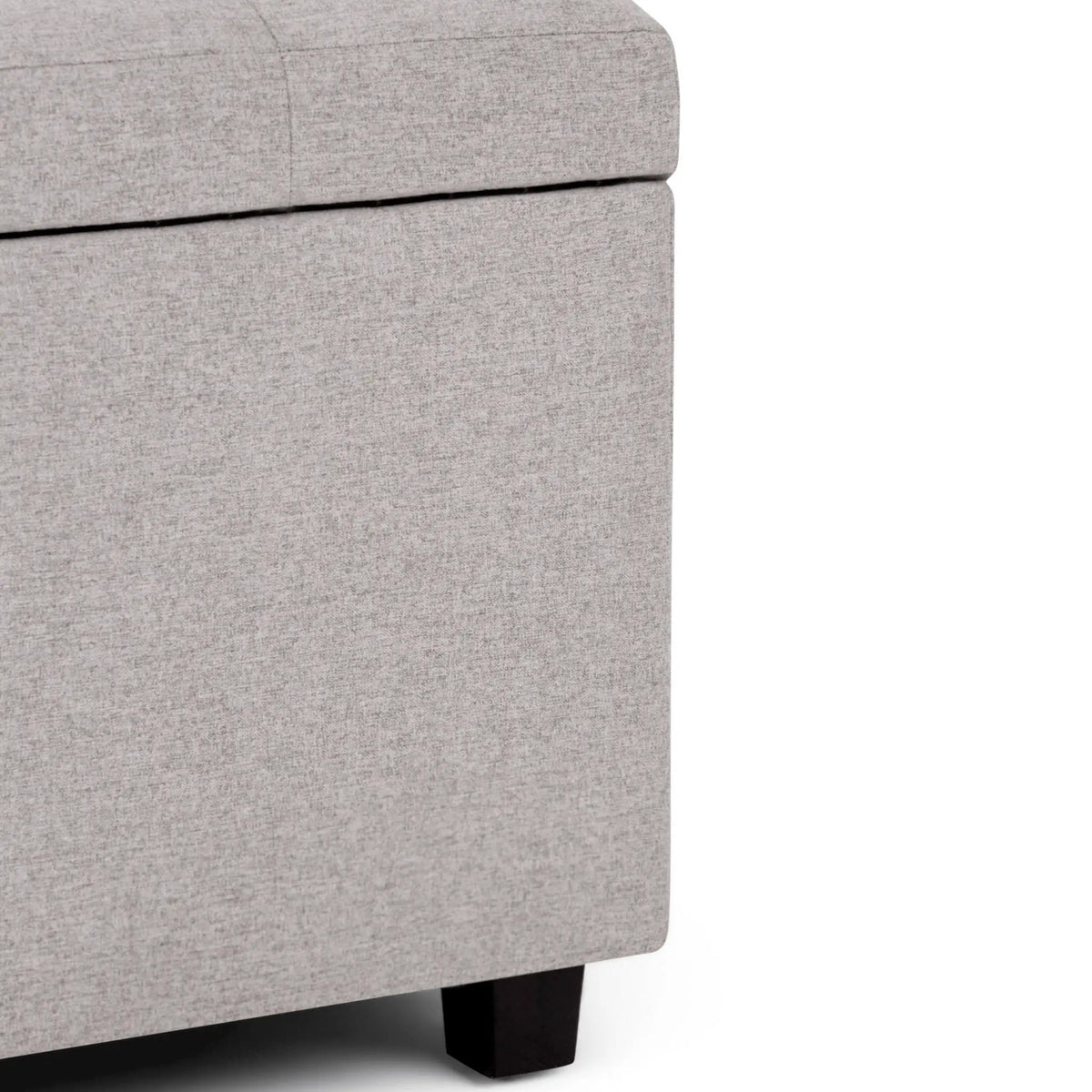 Cosmopolitan Upholstered Storage Ottoman | Child Safety Hinge | Large Interior Storage | 33.5 Inch Length