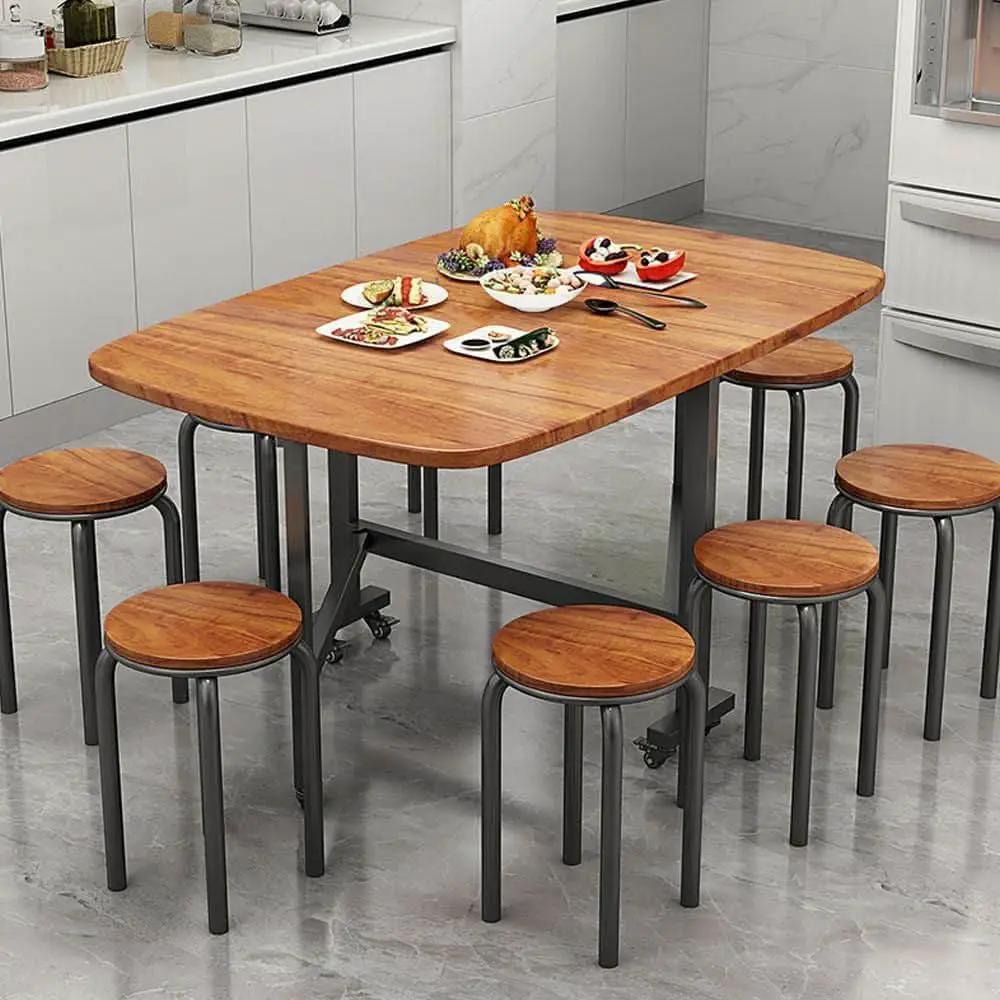 Forty Seven Inch Drop Leaf Folding Dining Table Solid Wood from PriceLows™