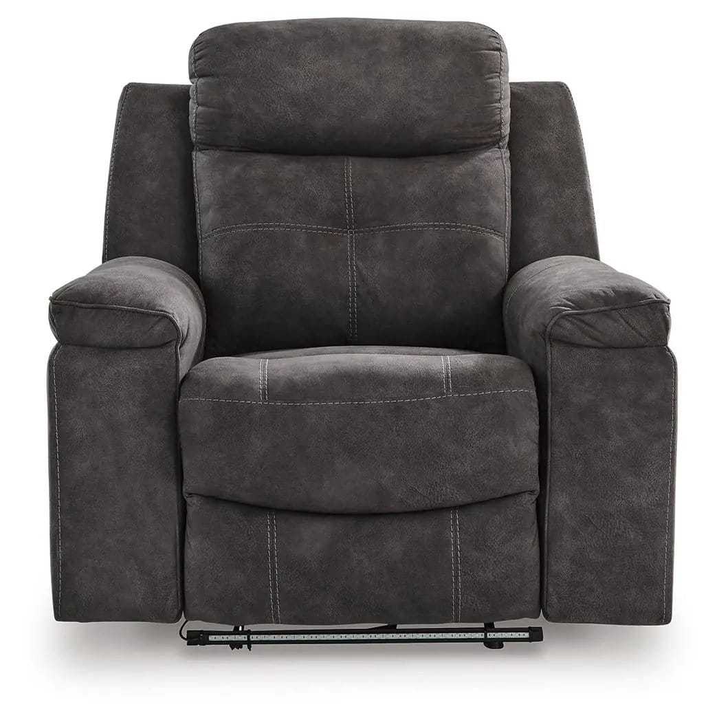 Brysonview Zero Wall Recliner Reclining Chair | 41 x 40 x 41 in | Faux Leather & Metal | Charcoal