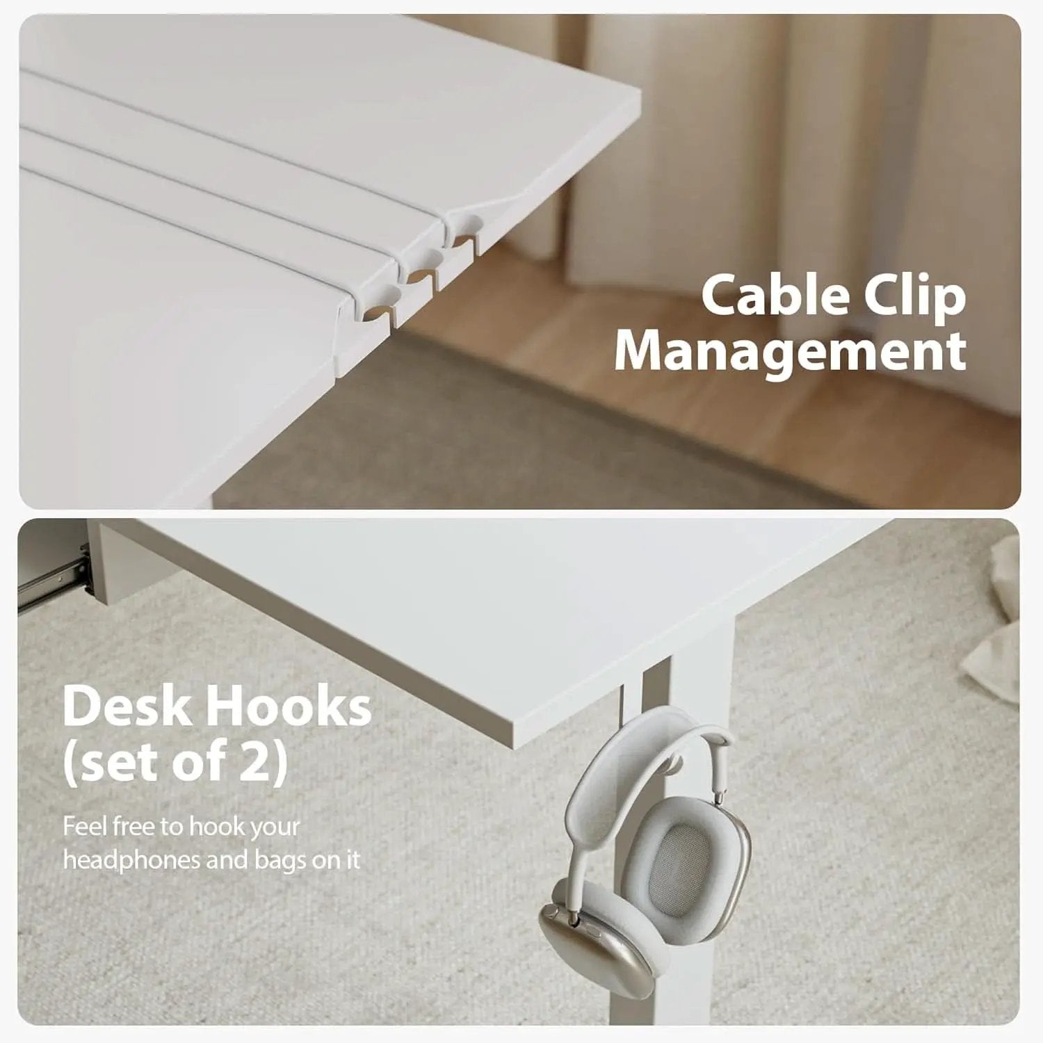 Electric L Shaped Standing Desk 63X55 White Sit Stand from PriceLows™