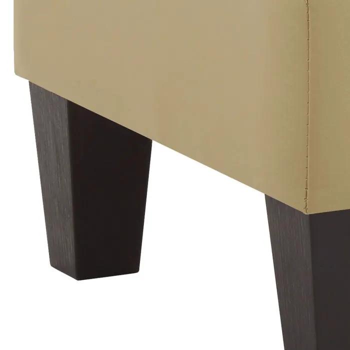 Tufted Ottoman | Compact Two Seater | White Finish | 23 In