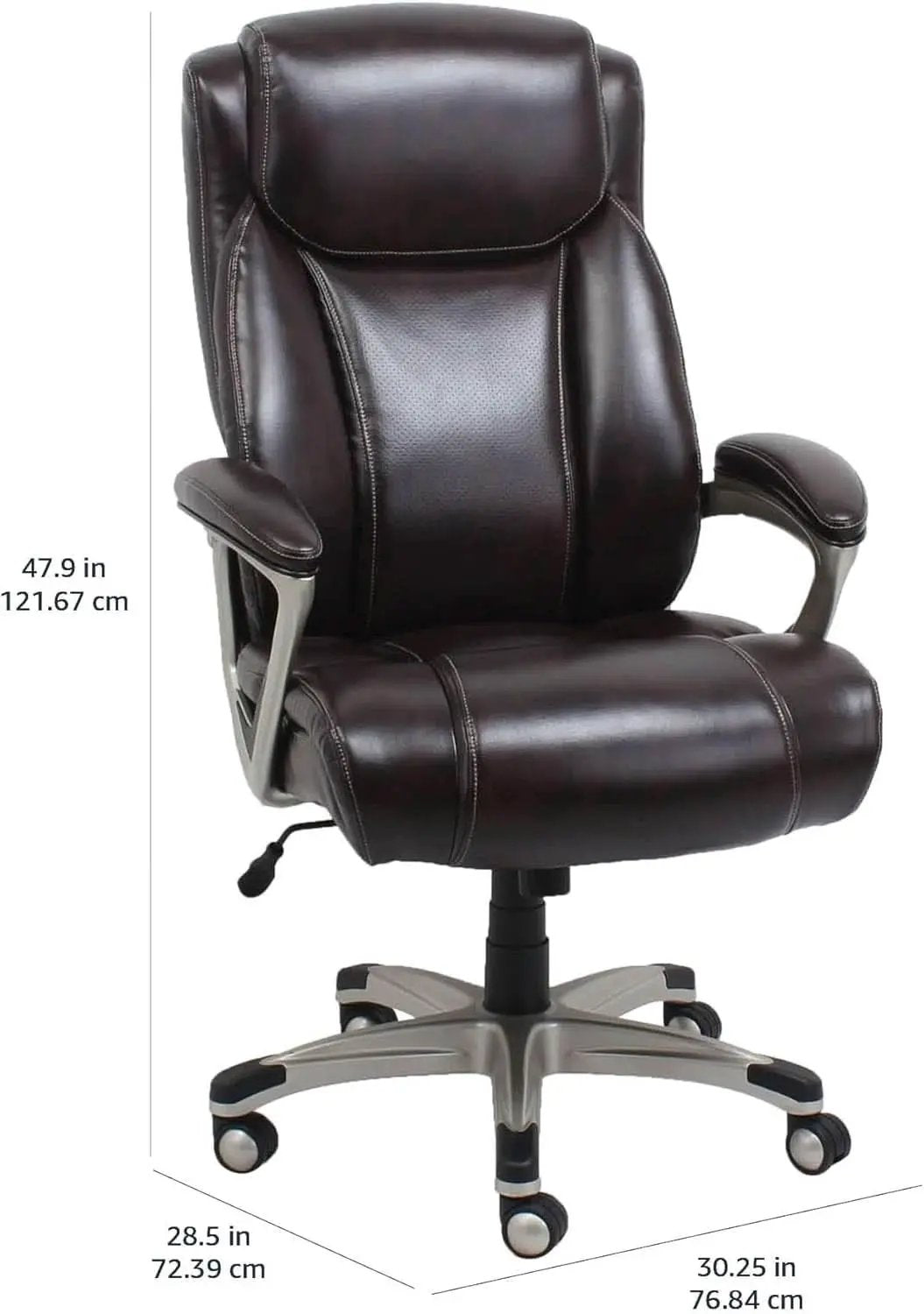 Big Tall Executive Office Chair With Lumbar Support Brown from PriceLows™