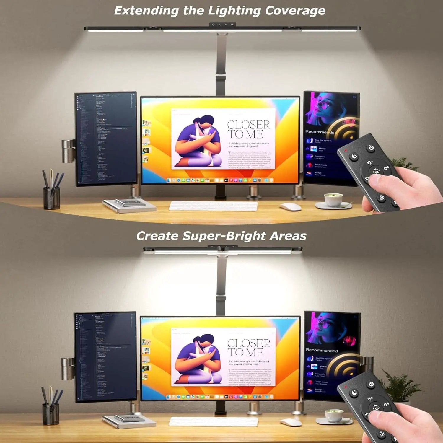LED Desk Lamp With Clamp Stepless Dimming Home Office from PriceLows™