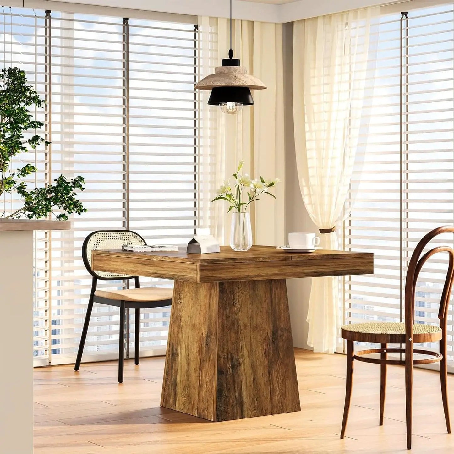 Walnut 31 5 Inch Farmhouse Dining Table For Small Spaces from PriceLows™